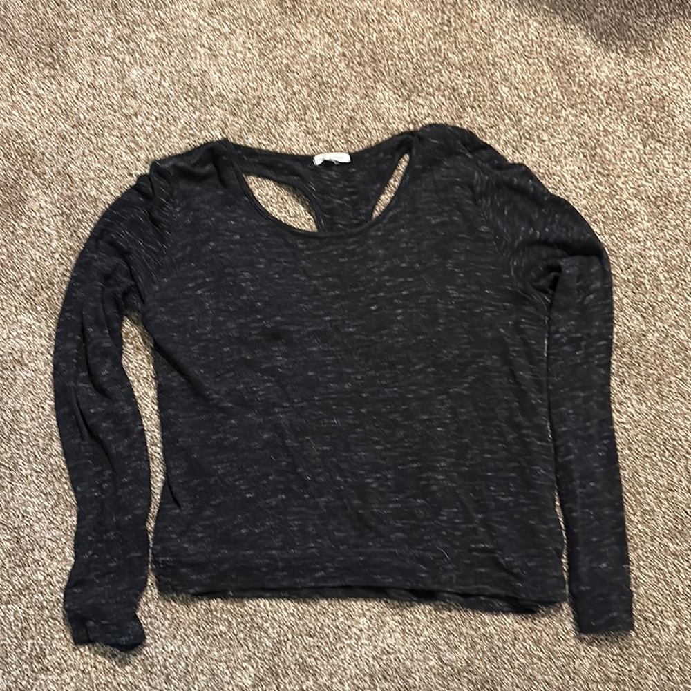 Exercise or lounge top. Long sleeves and race back back.